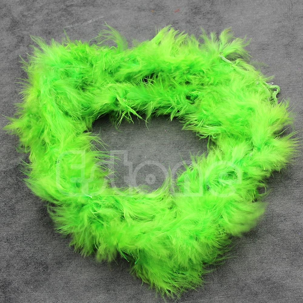 1 PC couleurs différentes 2 mètres Marabou plume Boa pour Burlesque Boas déguisement fête: green