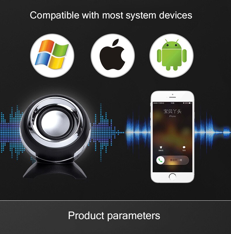 Högtalare dator mini bas horn för bärbar stationär telefon subwoofer ljudsystem högtalare för dator högtalare pc soundcore