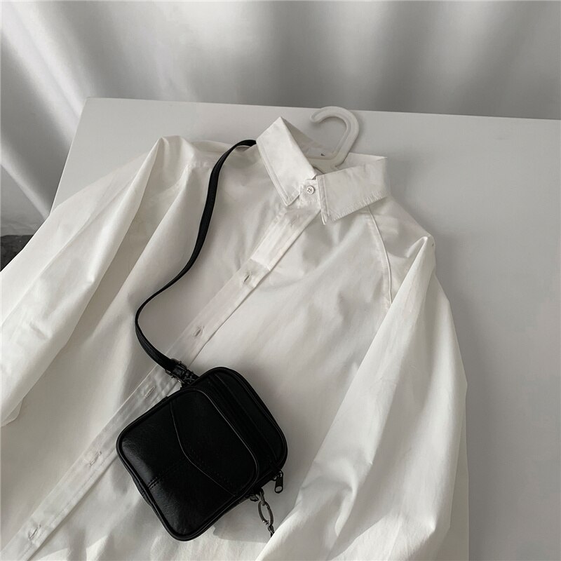 Men Shirts Long Sleeve Black Mens Shirt Plus Size 3XL Loose Harajuku All-match Leisure Simple BF Ulzzang Chic Oversize