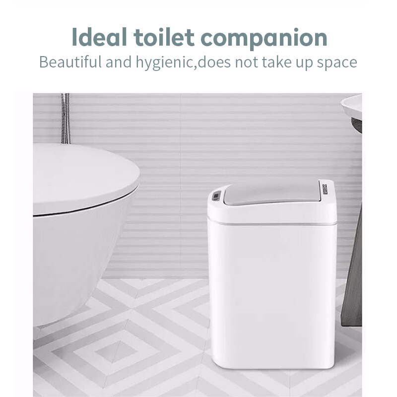 7L Narrow Type Trash Can Zero Waste Recycle Bin Automatic Trash Bin Smart Kitchen Dustbin Touchless Garbage Rubbish Waste Bin