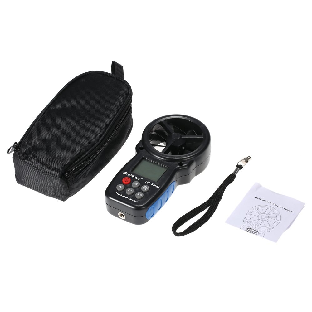 866 cyfrowy anemometr ręczny miernik prędkości wiatru robić pomiaru prędkości wiatru, temperatury i chłodu wiatru z podświetleniem i Max/Min