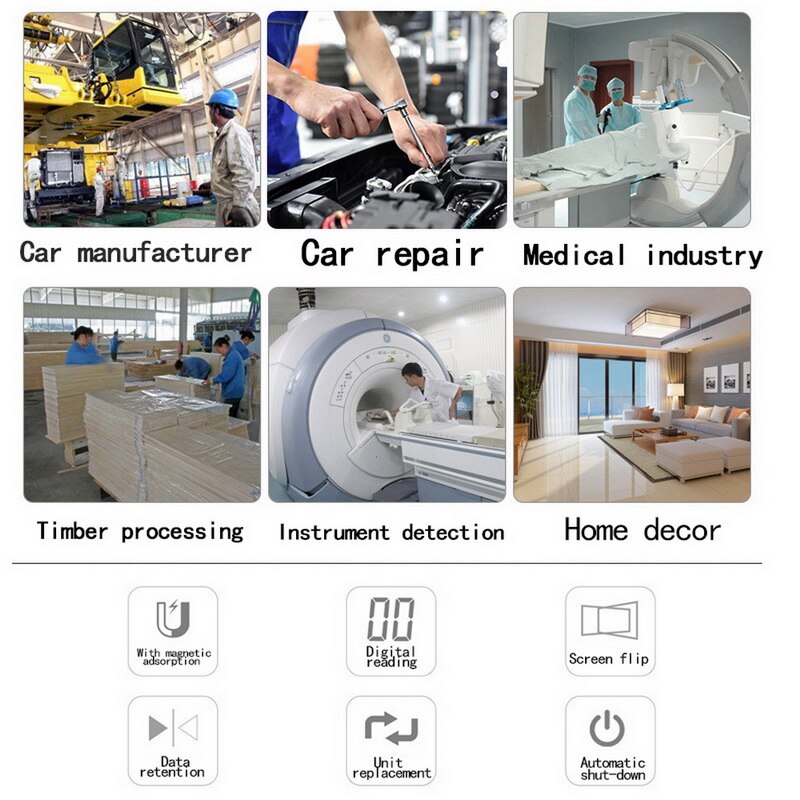 360 Degree Digital Angle Finder Protractor Electronic Level Box Digital Inclinometer Angle Measuring Tool With Magnets Portable