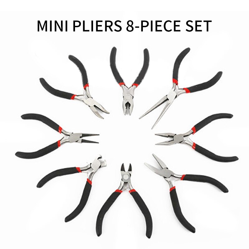 Black handle sharp long needle nose pliers 15cm 1pc stainless steel needle nose pliers jewelry, the hand tool black