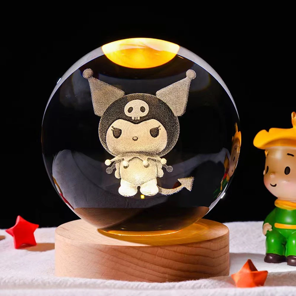 Pokemon bola de cristal 3d pikachu gengar mewtwo base da lâmpada pokeball cristal pokemon bola vidro figura luz da noite presente natal: Rosa