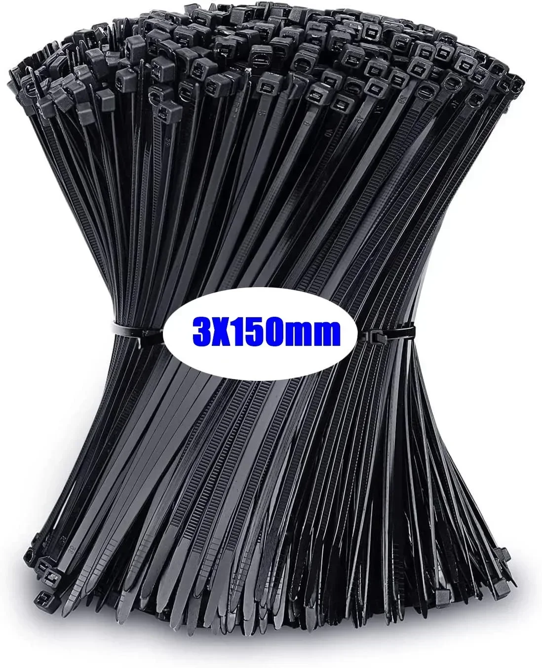 Collar de sujeción de plástico, brida para cables, sujeción para cables antiarañazos, Cable de sujeción, Velcro, autobloqueo, bridas para cables de nailon