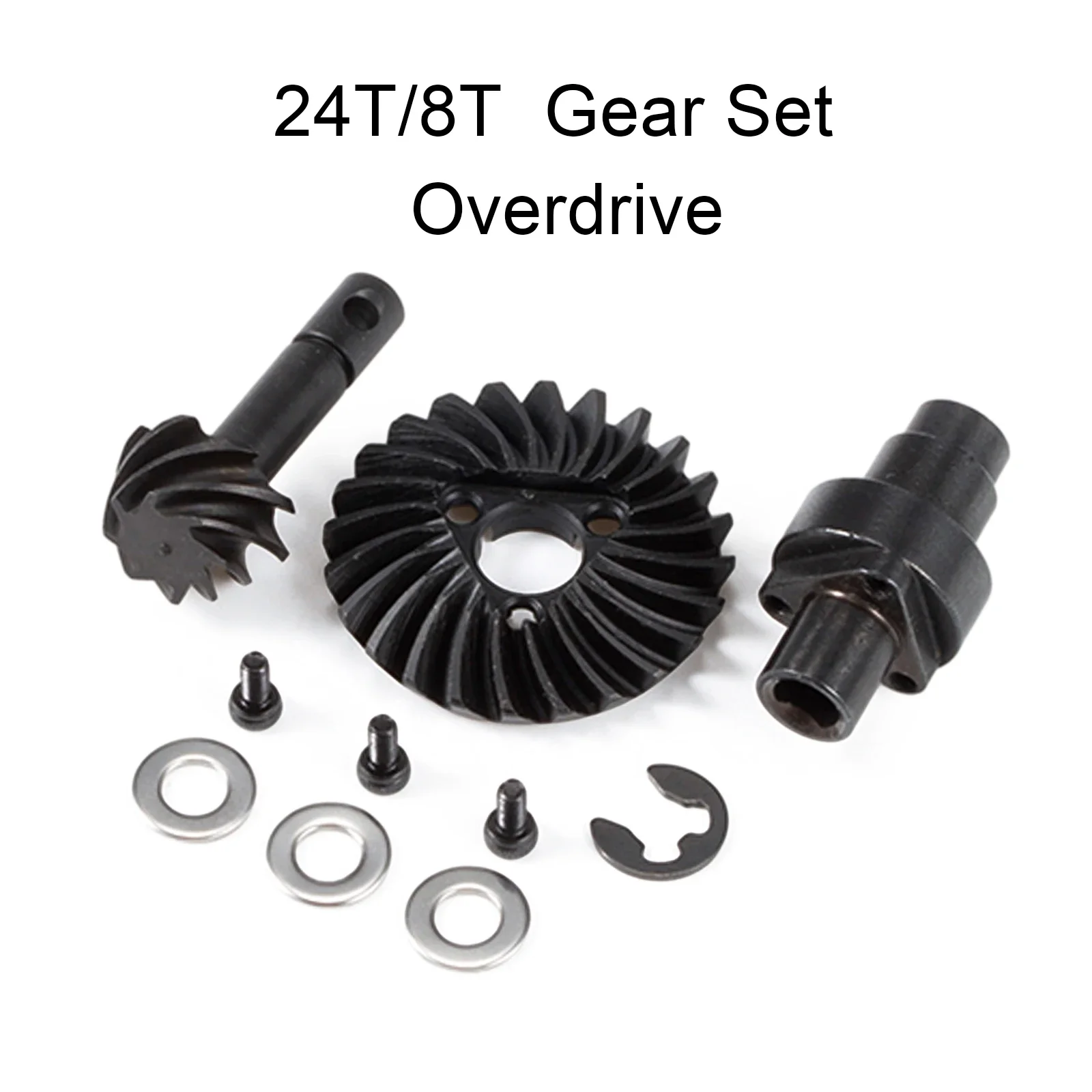 Juego de engranajes cónicos helicoidales Overdrive Underdrive 24/8T 27/8T 30/8T 33/8T para Axial SCX10 Pro SCX10 II AR44 SCX10 III AR45 Capra F9