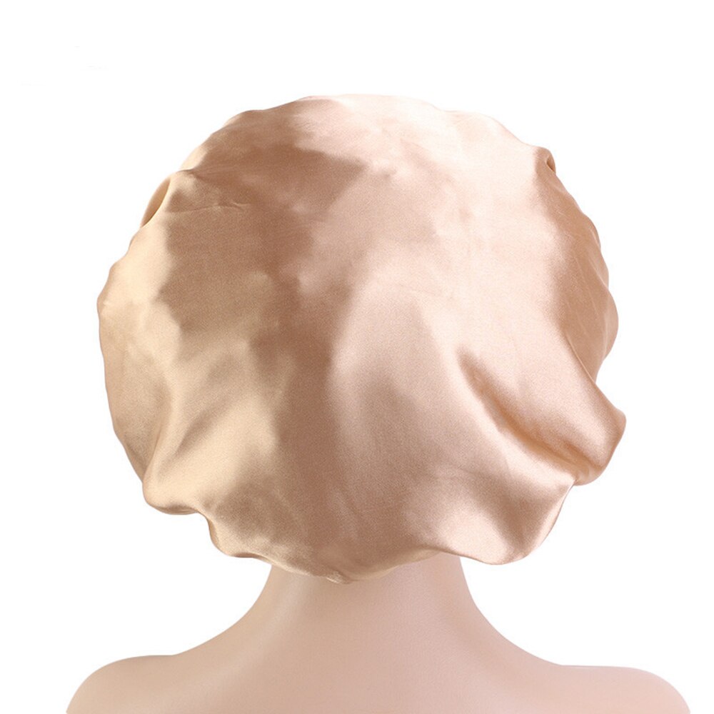 Satin Bonnet Adjustablesleep Cap Satin Silk Bonnet Wide Band Elastic Satin Sleeping Cap For Women Curly Hair Sleeping