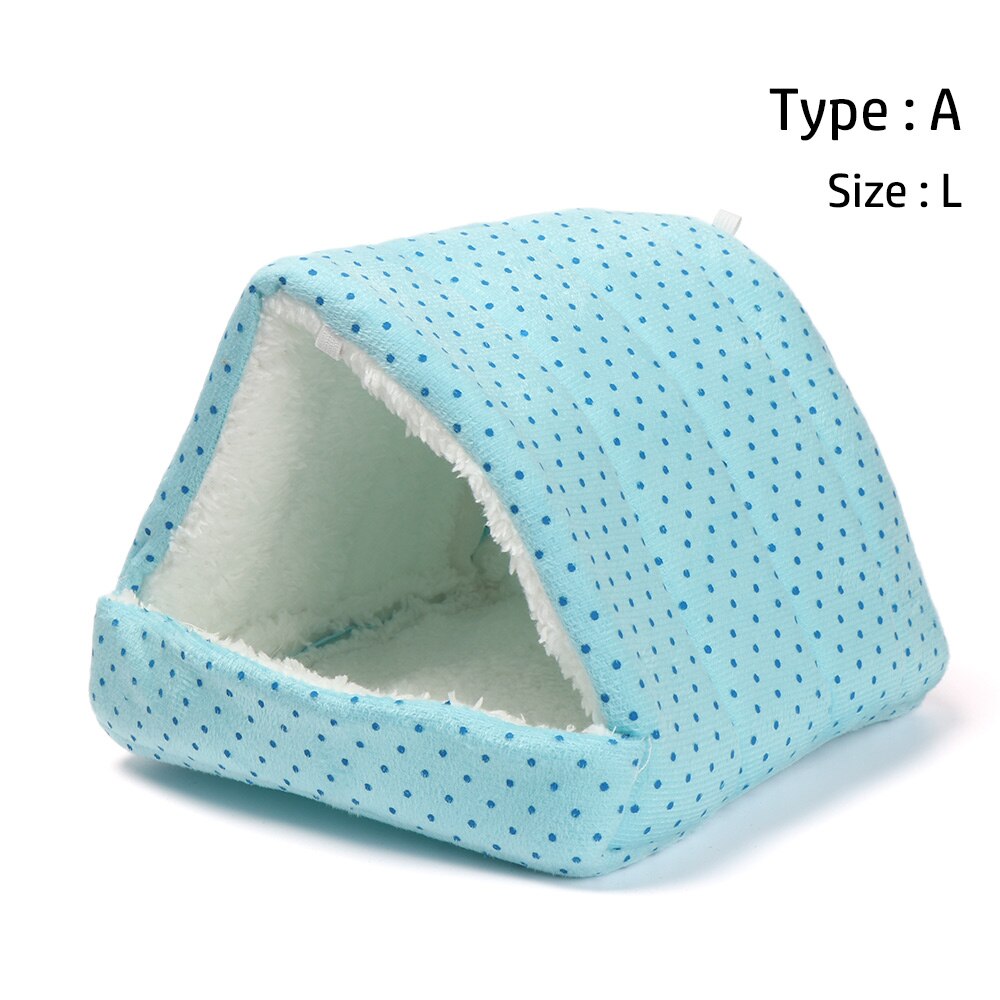 Soft Hamster House Guinea Pig Warm Mat Nest Small Animal Sleeping Bed Winter Comfortable Plush Hamster House Cave Pets Supplies: A-L