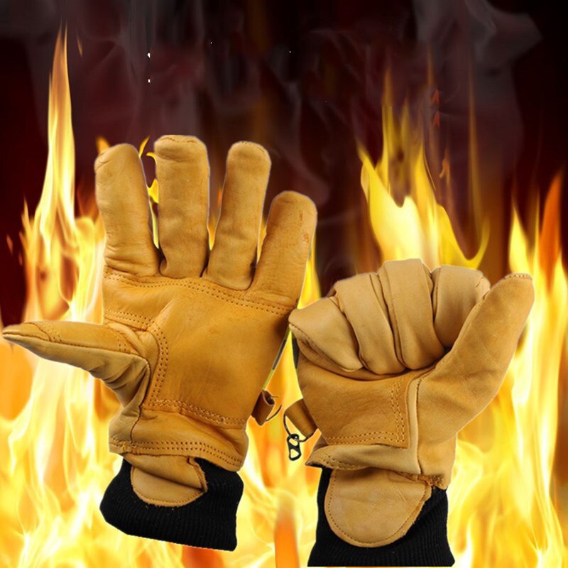 Firefighter Work Gloves Fire-Resistant Flame-Retardant Heat-Insulating Thick Waterproof Breathable And Reflective Safety Gloves