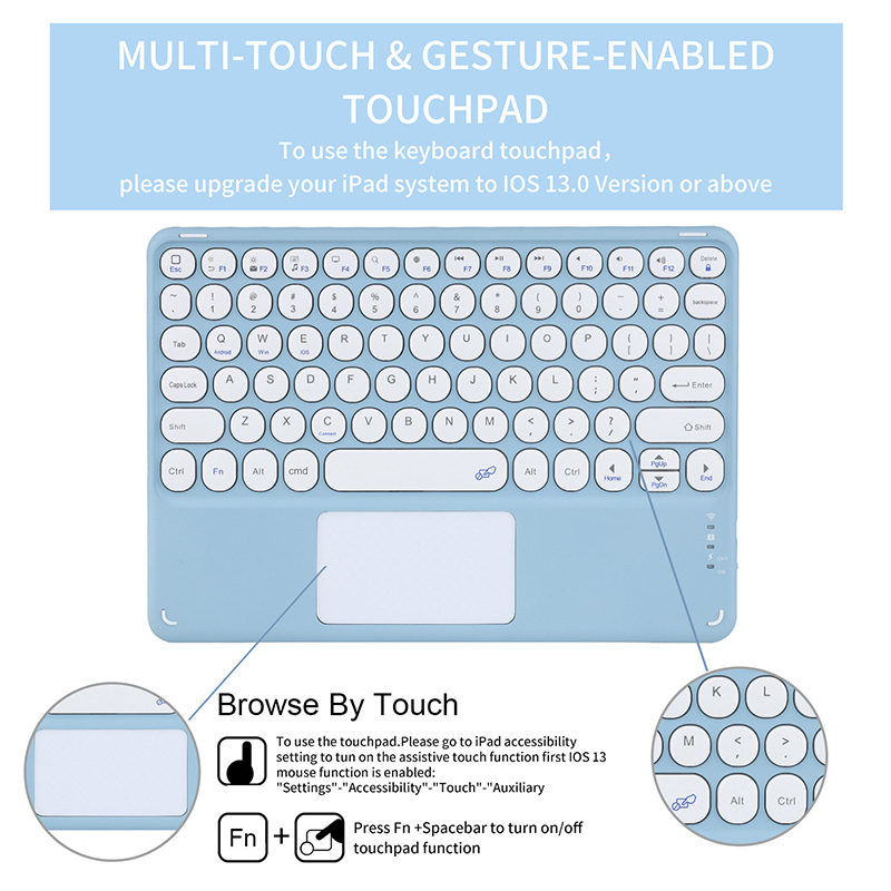 Tastiera e Mouse magnetici portatili per Tablet telefono tastiere per Laptop per Samsung S6 S7 tastiera Touchpad compatibile con Bluetooth