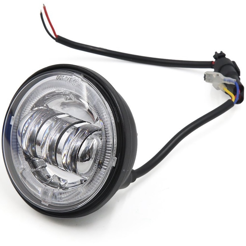 Feux LED Antibrouillard/passage 4,5 Pouces Pour Harley Davidson - Kit 2 Lampes - Noir 6000K