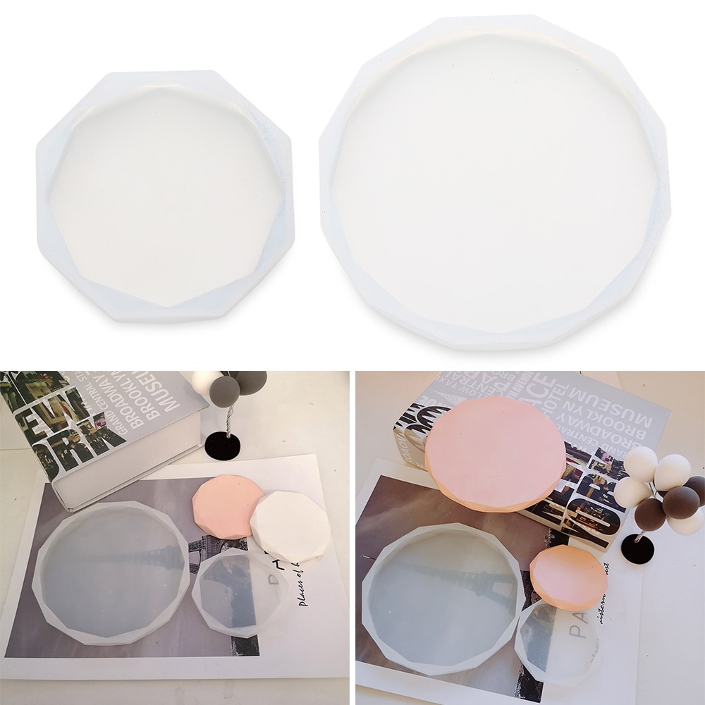 Moule en résine époxy UV diamant | Plateau rond Transparent en Silicone, moules époxy UV en diamant, outils de fabrication de bijoux