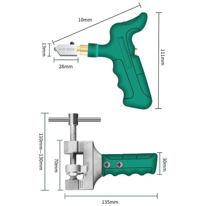 Handheld Tile Cutter Divider Glass Cutter Opener Mirror Quick Opening Breaker Tile Cutter Accessory Set