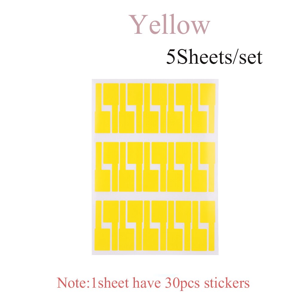 Étiquettes autocollantes de câble réseau A4, fil auto-adhésif coloré étanche pour câbles électriques, Identification du cordon d&#39;organisation: yellow-5sheet