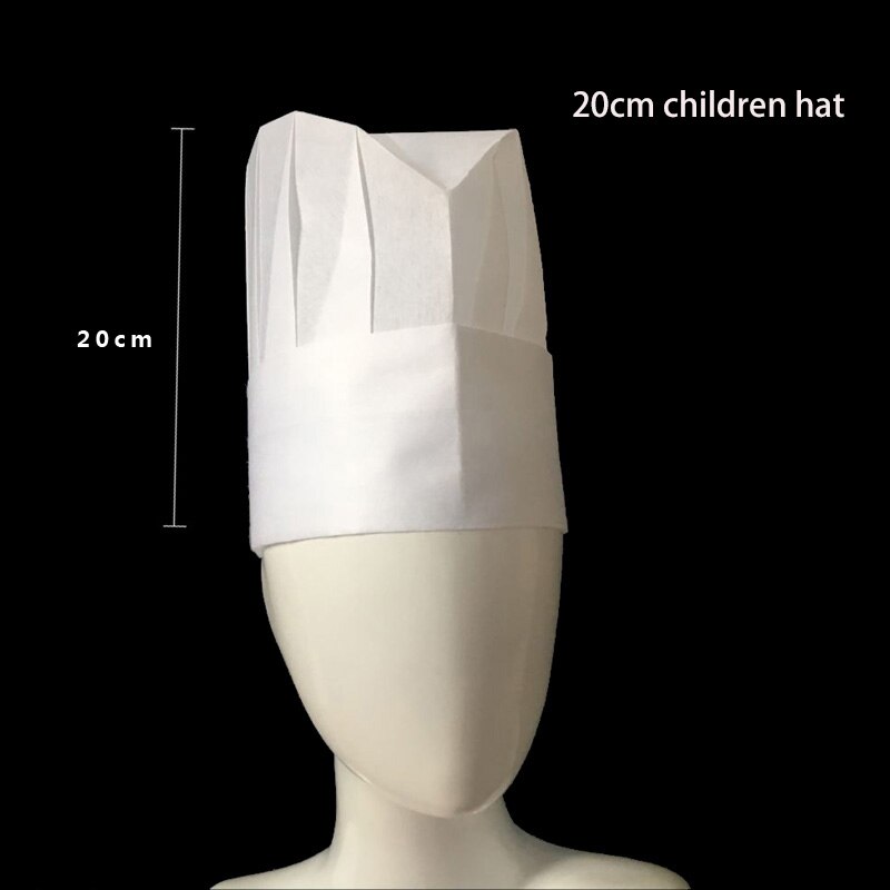 20 pcs/lot Disposable Chef Hat Thicken Non-woven fabric White cook cap Hotel Restaurant Bread Cake Baker's Hat: children cap