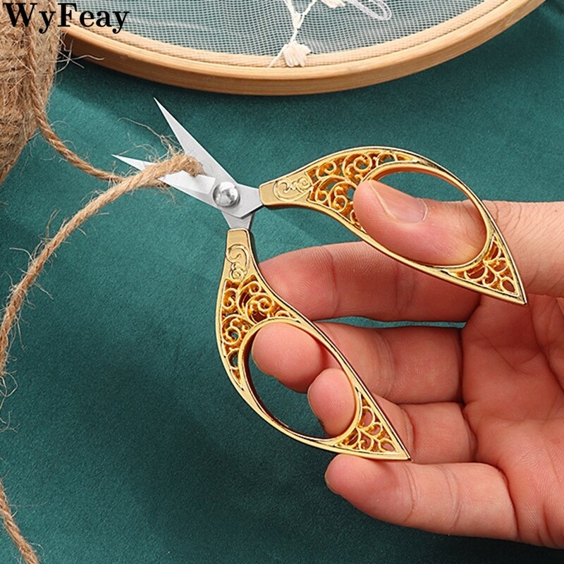 Stainless Steel Stitch Retro Classic Vintage Antique Fine Embroidery Cross-stitch Sewing Tailor Scissor Handicraft Fabric Shears