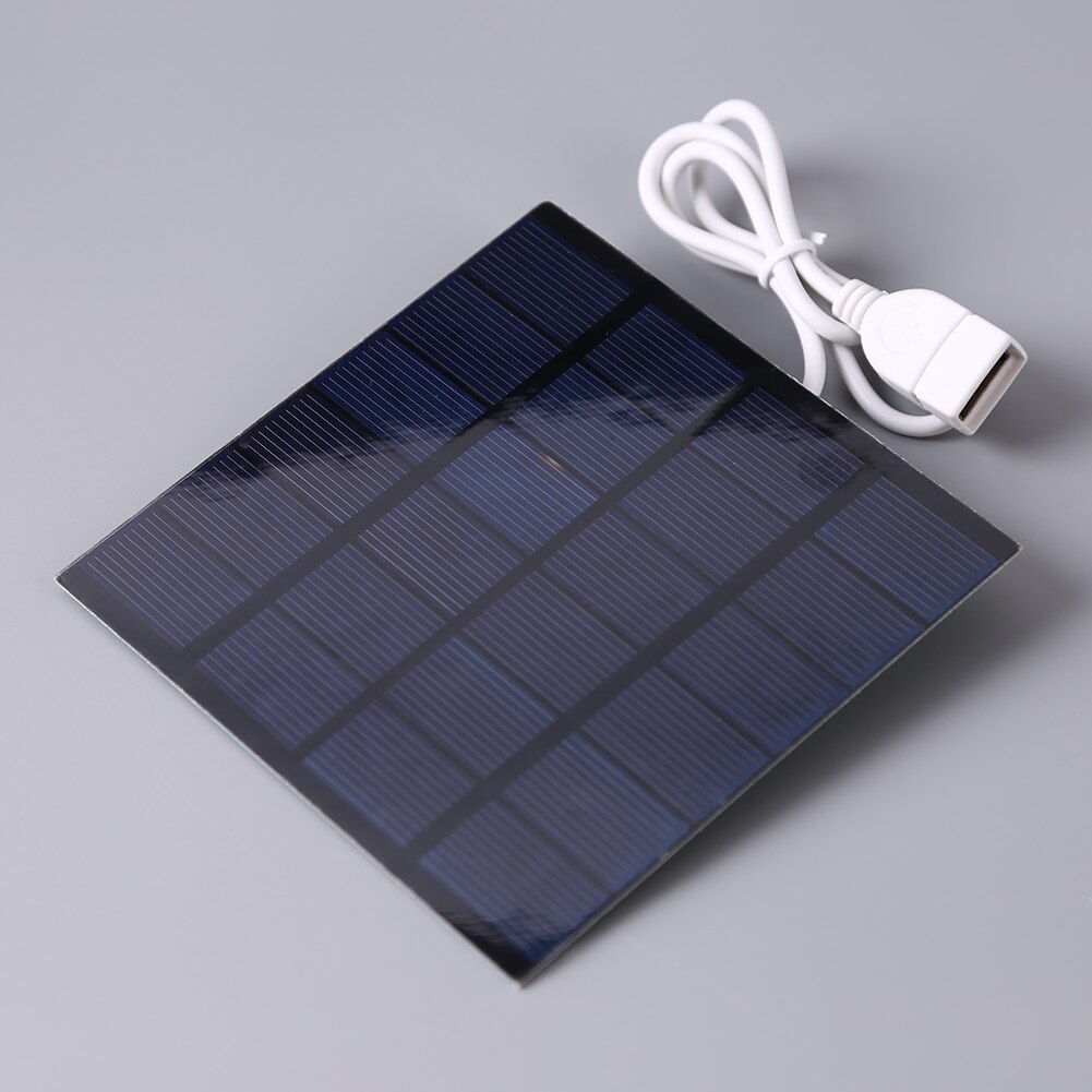 1.5W 6V USB Solar Panel Polysilicon Portable Outdoor DIY Solar Charger Generator for Light Mobile Phone Battery