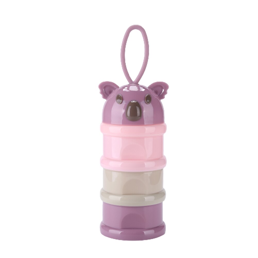 3 Layer Bear Style Portable Baby Food Storage Box Bear Shape Essential Milk Powder Container Baby Snacks Cereals Fruit Container: C