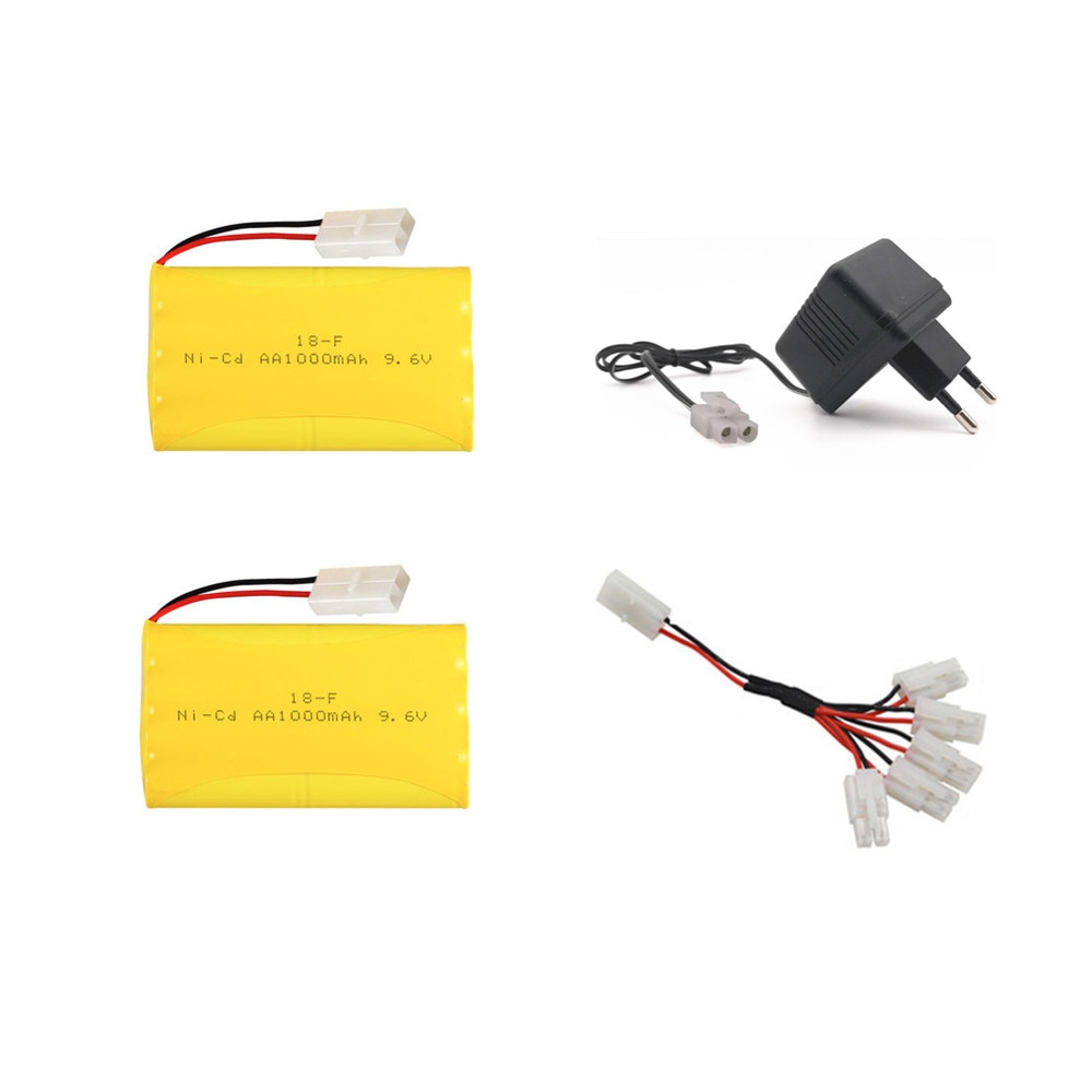 9,6 v 1000mah Ni-CD Batterie + Ladegerät einstellen Für Rc spielzeug Auto Stiefel Pistole Panzer Zug Roboter NICD AA 9,6 v Akku Pack