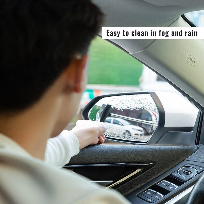 Portable Retractable Rear-View Mirror Wiper Quickly Wipe Water Mist Dirt Auto Car Mirror Glass Wiper Cleaning Tool