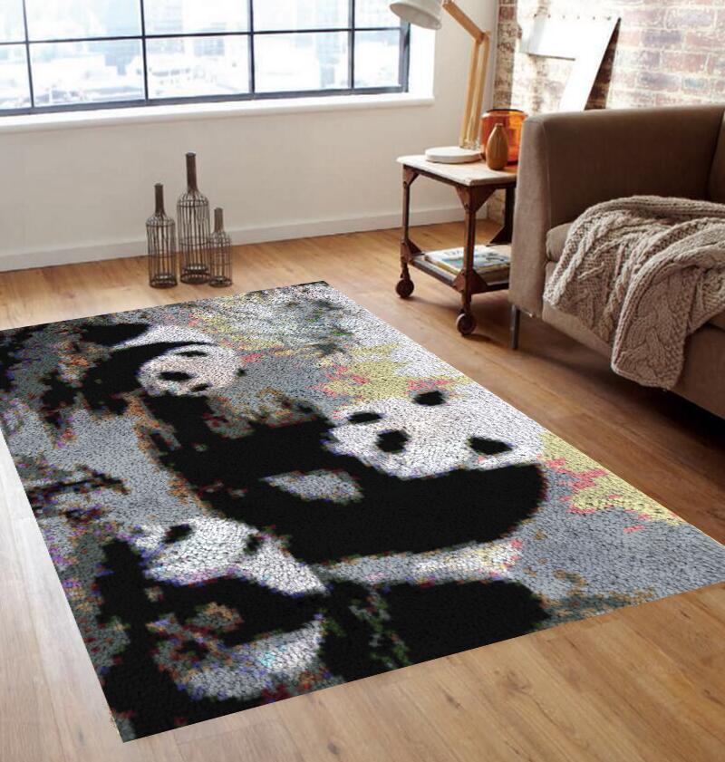 Kitphoenix Kit Punch Needle Per Cuscino Fai Da Te 43x43 Cm - Tappeto Coniglio Con Gancio - 5