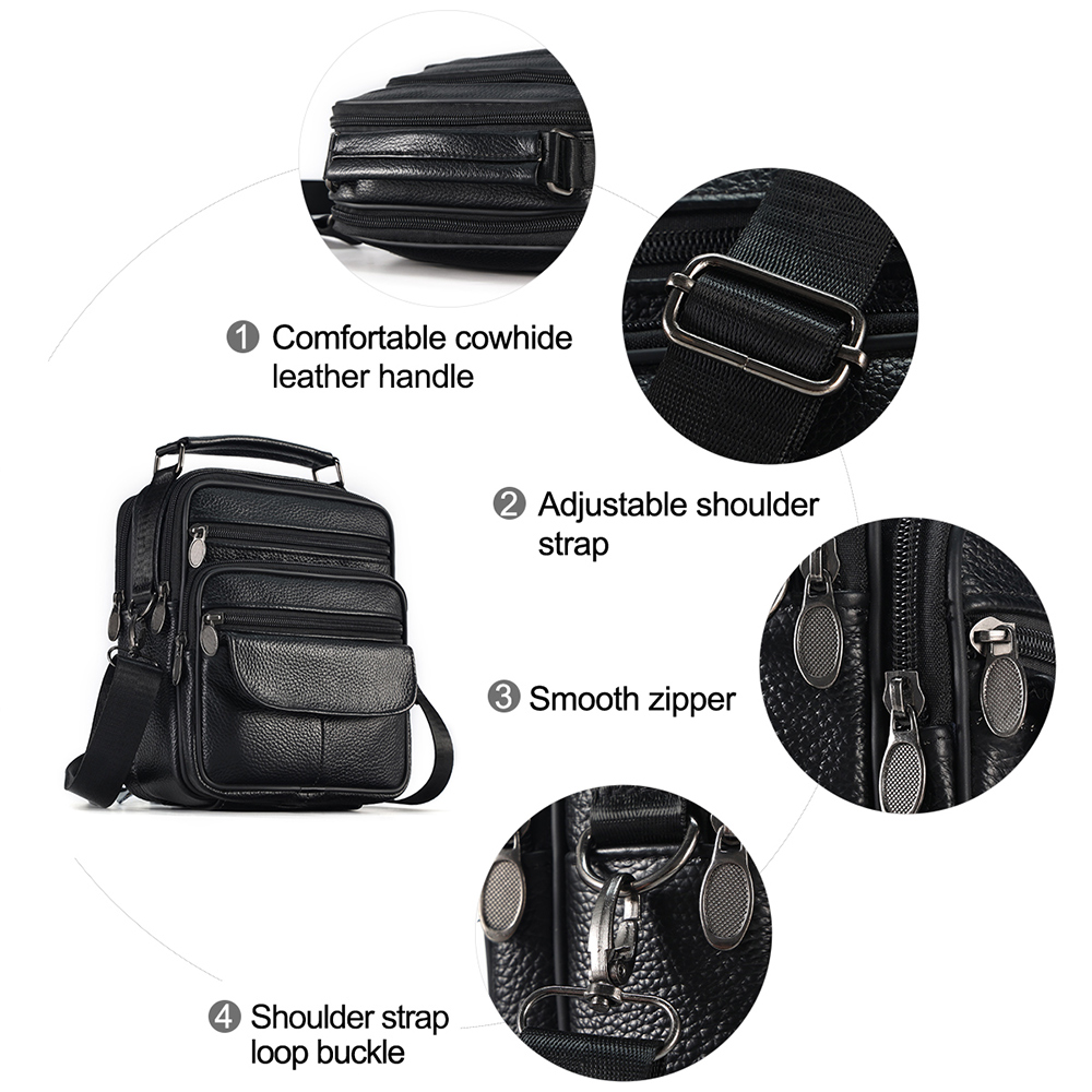JOYIR hommes en cuir véritable sacs à bandoulière sac de messager pour homme sacs à bandoulière à la décontracté voyage sac à bandoulière sacs à main