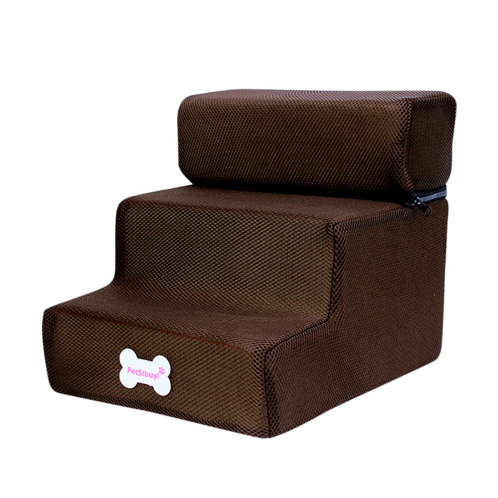 Ademende Mesh Opvouwbare Pet Trappen Afneembare Pet Bed Kat Hond Oprit 3 Stappen: CO