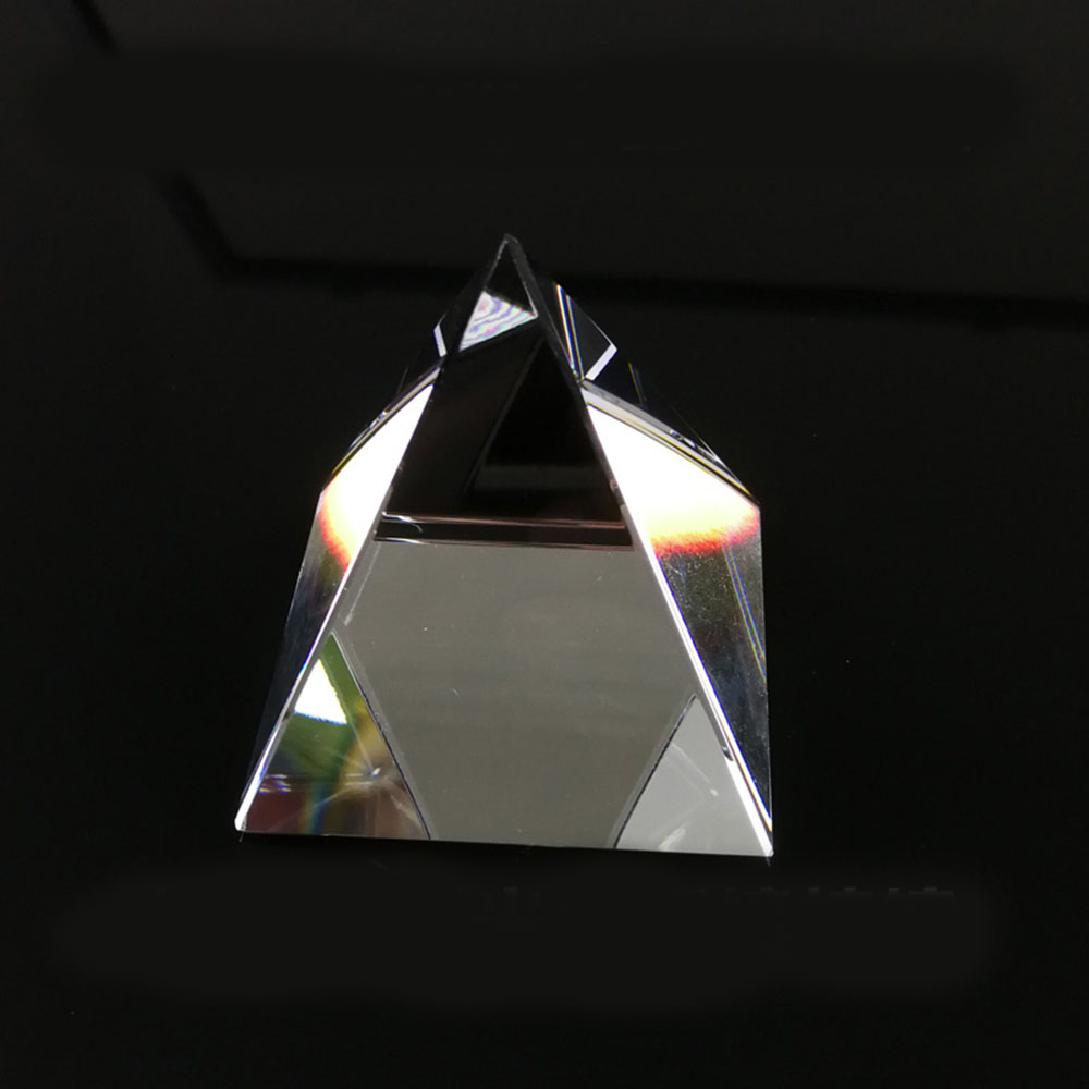 40mm Glas piramide Quadrangular piramide Prisma Regenboog optische prisma Natuurkunde onderwijs Levert