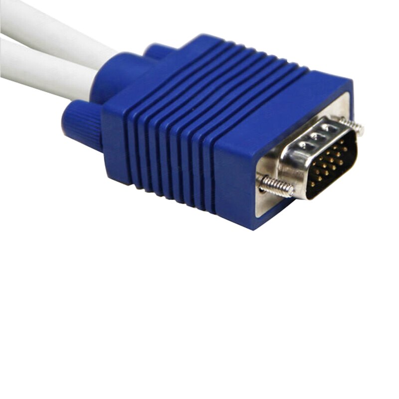 Larryjoe 1 Computer to Dual 2 Monitor VGA Splitter Cable Video Y Splitter 15 Pin Two Ports VGA Male to Female