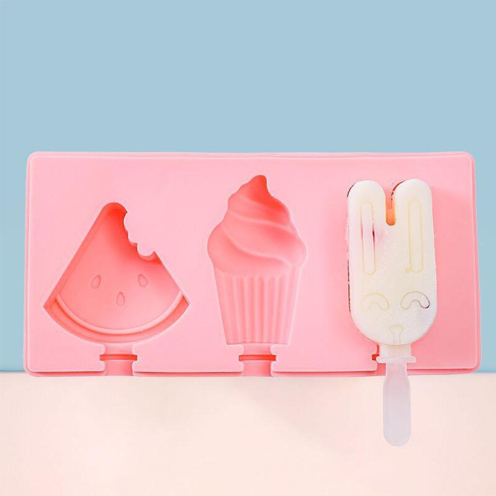 Leuke Silicone Popsicle Mold Set Diy Handgemaakte Ijs Maken Gereedschap Praktische Candy Bar Creatieve Dessert Mold Ice Cube lade
