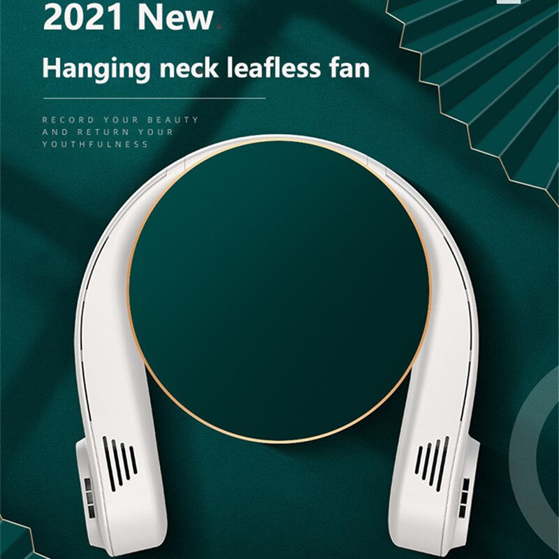 Bladeless Neck Fan - 4000mAh USB Rechargeable - Silent Portable Wearable Fan for Outdoor Sports