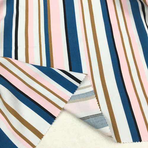 Tissu imprimé en sergé fin à rayures de couleur, 2022: 2