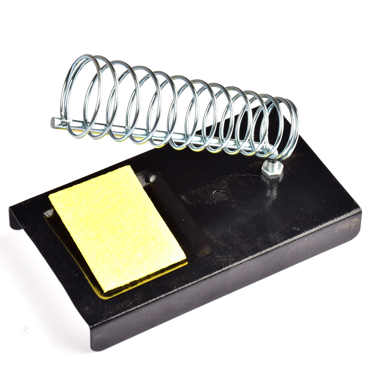 Electric Soldering Iron Stand Holder with Cleaning Steel Ball Metal Pads Generic High Temperature Support Station Solder Sponge: with Clean Sponge