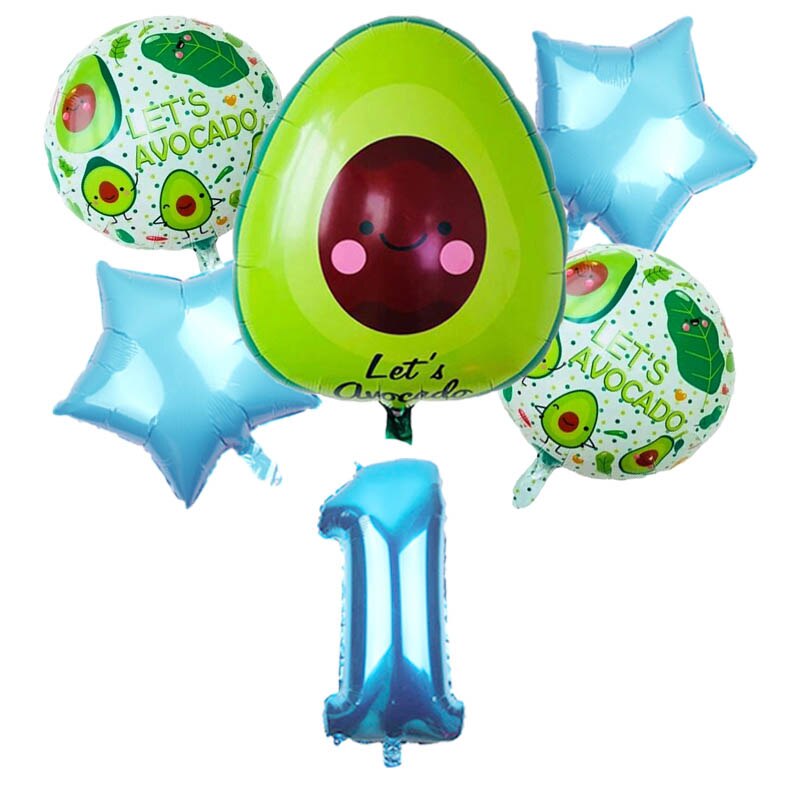 6 Stuks Helium Avocado Fruit Thema Party Ballon Cartoon Aluminium Folie Air Ballonnen Baby Shower Verjaardagsfeestje Decoraties Kids Speelgoed: Light Grey