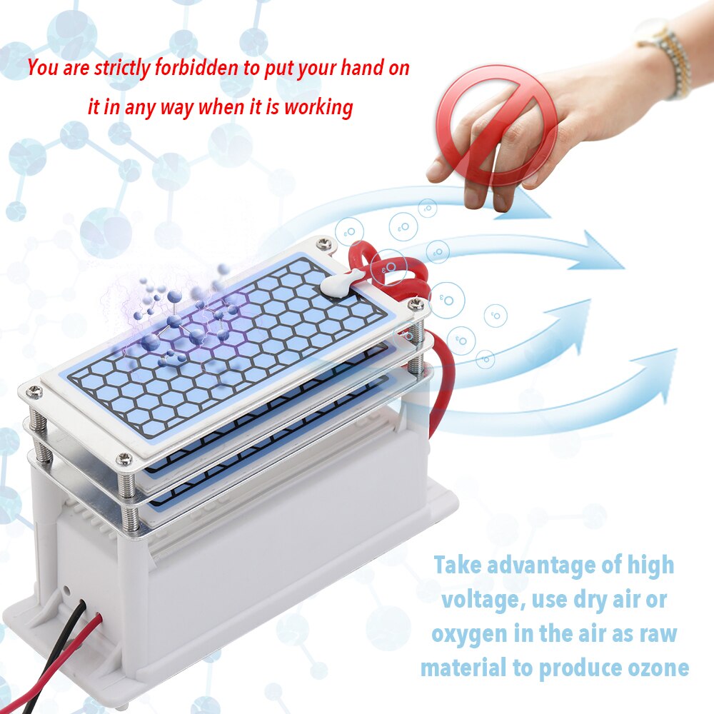 24g/h Ozone Generator Portable Ceramic Generator Air Purifier Two Ozone Tablets Machine Air Water Purifier Ozonizer 220V