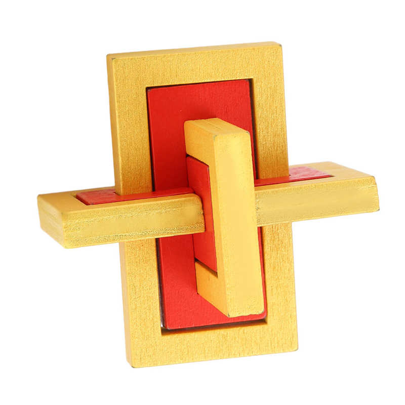 Unlock Interlock Puzzel Houten Puzzel Unlock Speelgoed Voor Home Reizen Voor Ouderen