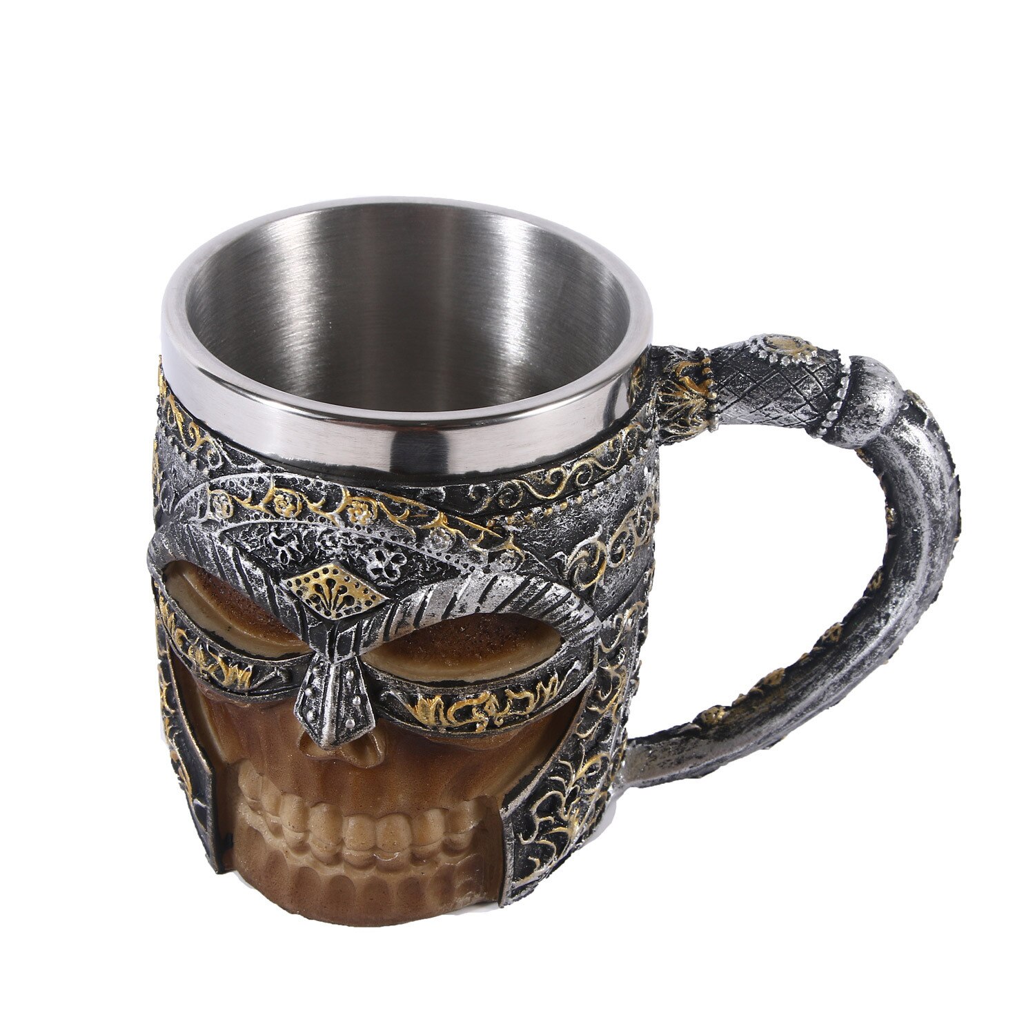 3D Rvs Bier Mokken Keramische Schedel Mok Skelet Grim Knight Gothic Koffie Cups Creatieve Beste Halloween: N