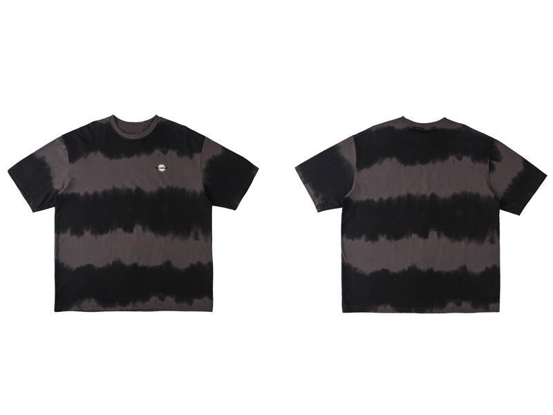 GONTHWID Tie Dye Striped Tees Shirts Summer Casual Streetwear Tshirts Harajuku Hip Hop Short Sleeve Tops Hipster T-Shirt: 202237G / S