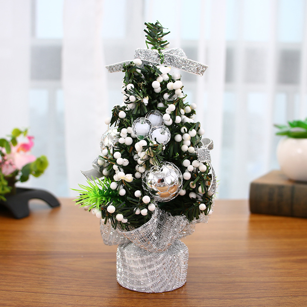 Mini sapin de noël 20cm, petit sapin de pin placé sur le bureau, décoration de maison, de noël pour enfants, nouvel an, Xma: C