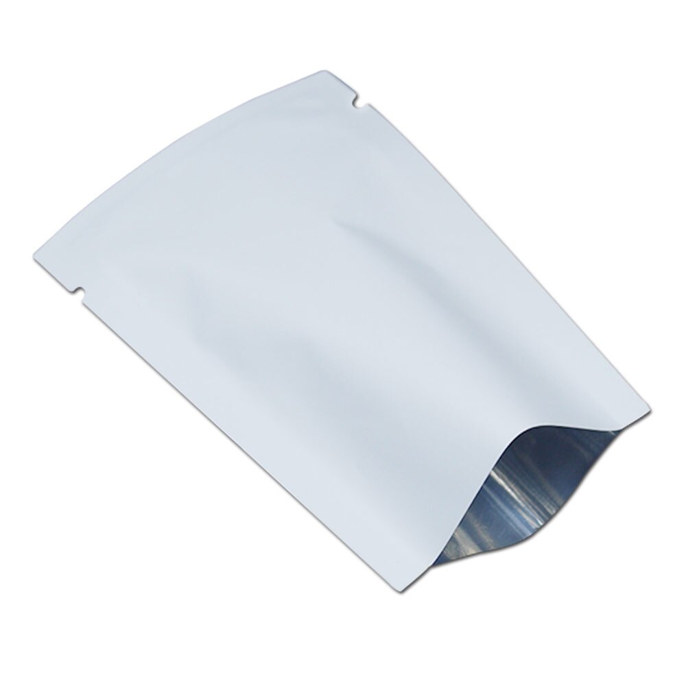 300Pcs 6x9cm Bunte Aluminium Folie Verpackung Tasche Snack Kaffee Lagerung tasche Lebensmittel Grade Mylar Pouch Open top Wärme Dichtung Vakuum Tasche: Matte White
