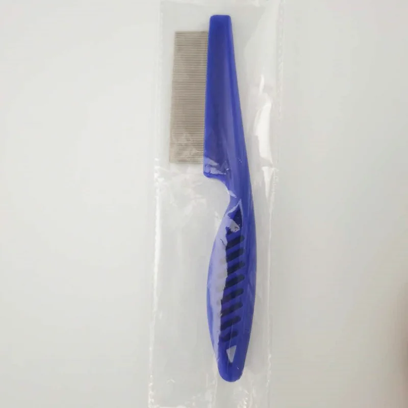 Cepillo suave para quitar huevos y pulgas, para perros pequeños, de dientes finos, para mascotas, cachorros, ojos y vientre, producto para desenredar pelos de gatos: L / YELLOW