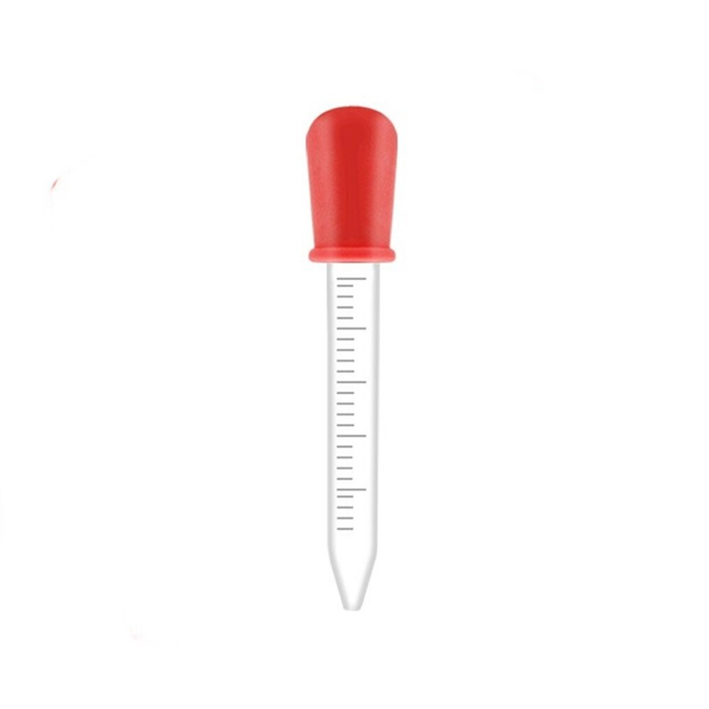 Pipette compte-gouttes en Silicone pour bébé, distributeur de médicaments pour enfant, Pipette de jus de Fruit liquide, ustensiles pour nourrissons, 5ml, 10 pièces: Rouge