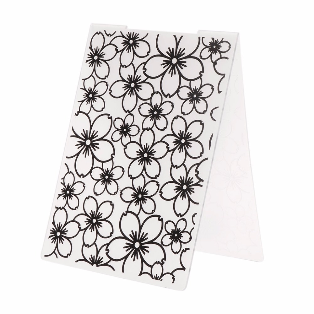 Plastic Embossing Folder Template for DIY Scrapbook Photo Album Card Paper Craft Flower 5