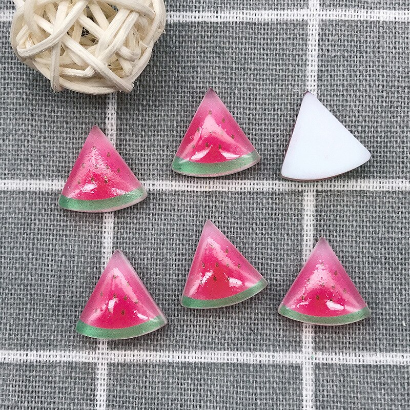 10 sztuk owoce półpłaskie kaboszony z żywicy Scrapbooking robić kokardki robić włosów centrum przypadku telefonu ozdoby Flatback DIY akcesoria: arbuz