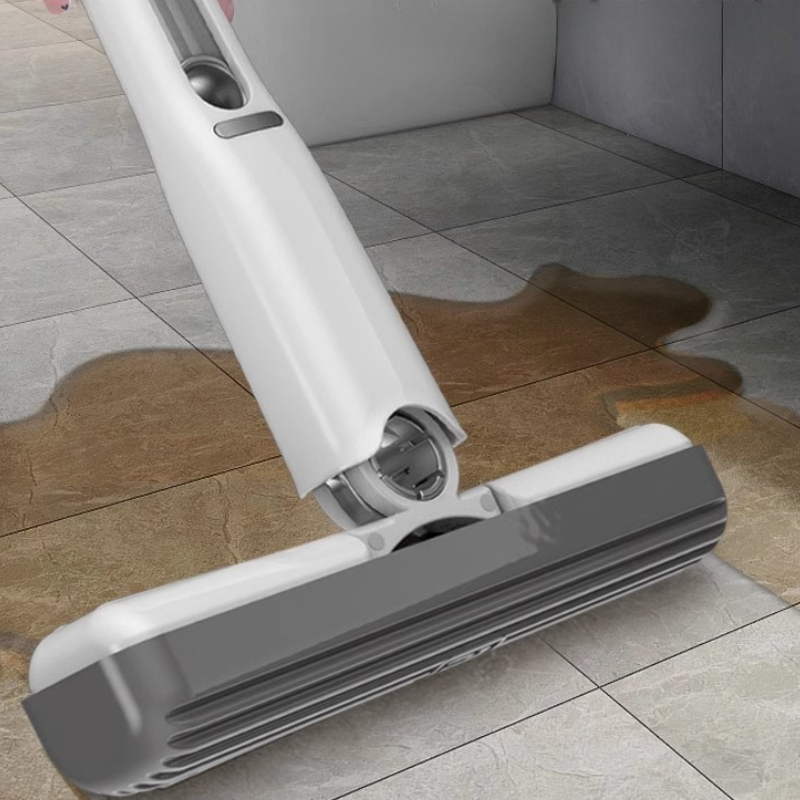 Draagbare zelfwringende sponsmop Handsfree multi-oppervlaktereiniger voor thuis/auto/ramen met vervangbare kop + handvat