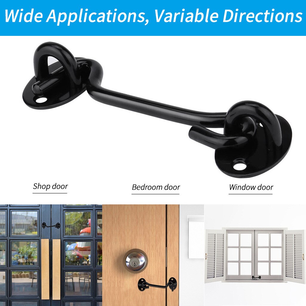 Door Security Slide Lock Refrigerator Lock Barn Door Freezer Lock Heavy Duty Solid Thicken Gate Door Sliding Lock Add Security