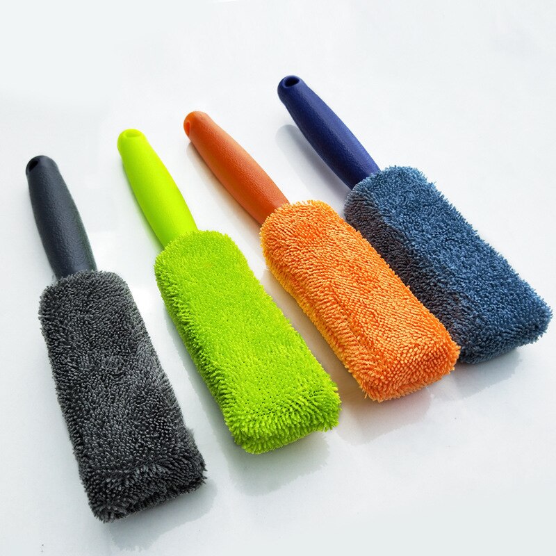 Bil mikrofiber hjulvask børste køretøj rengøringsbørste hjul fælge dækvask børste bilvask bil detaljer polering til en bil