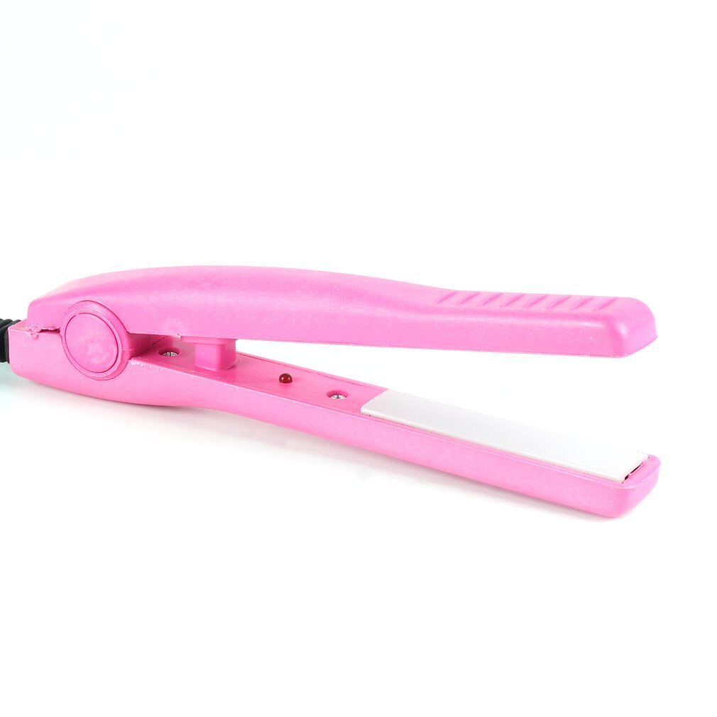 Mini Hair straightener Iron Pink Ceramic Portable Electronic Hairs Straightening Styling Tools Hair
