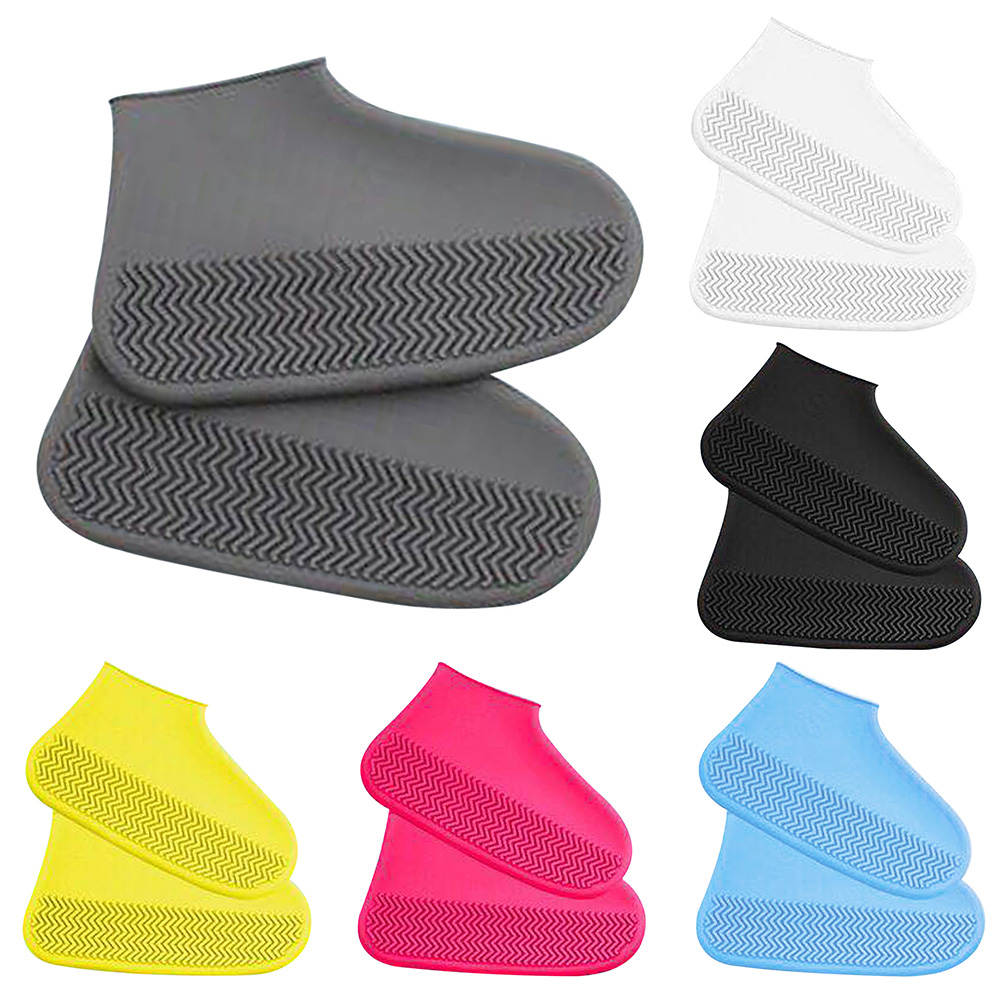 Capa impermeável para sapatos de chuva, silicone, antiderrapante,  resistente ao desgaste, ao ar livre, adulto, crianças, portátil, elástico, 