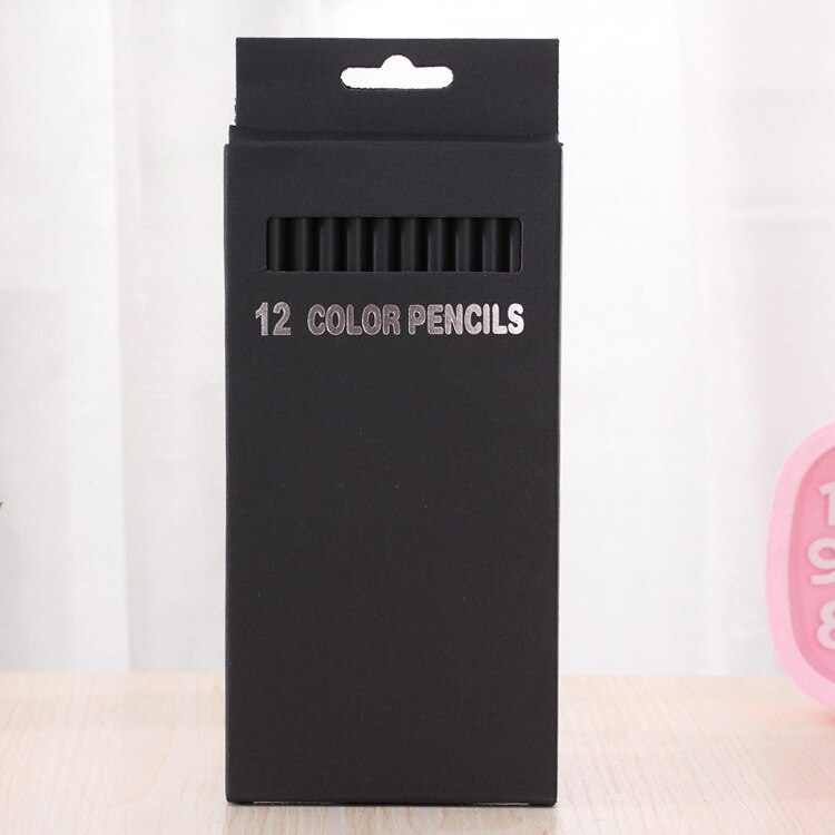 12 Stks/set Student Schetsen Kleur Potloden Set Luxe Zwart Hout Professionele Tekening Kleur Potlood Kunst School Supplies Kantoorboekhandel: Design 3